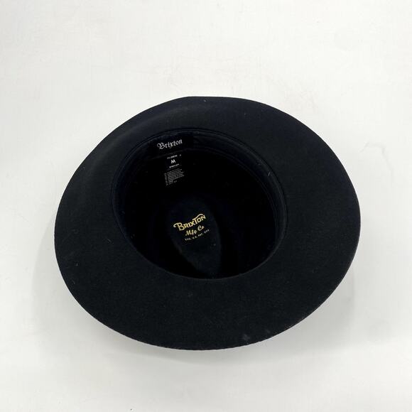 Brixton black wool flat bill hat